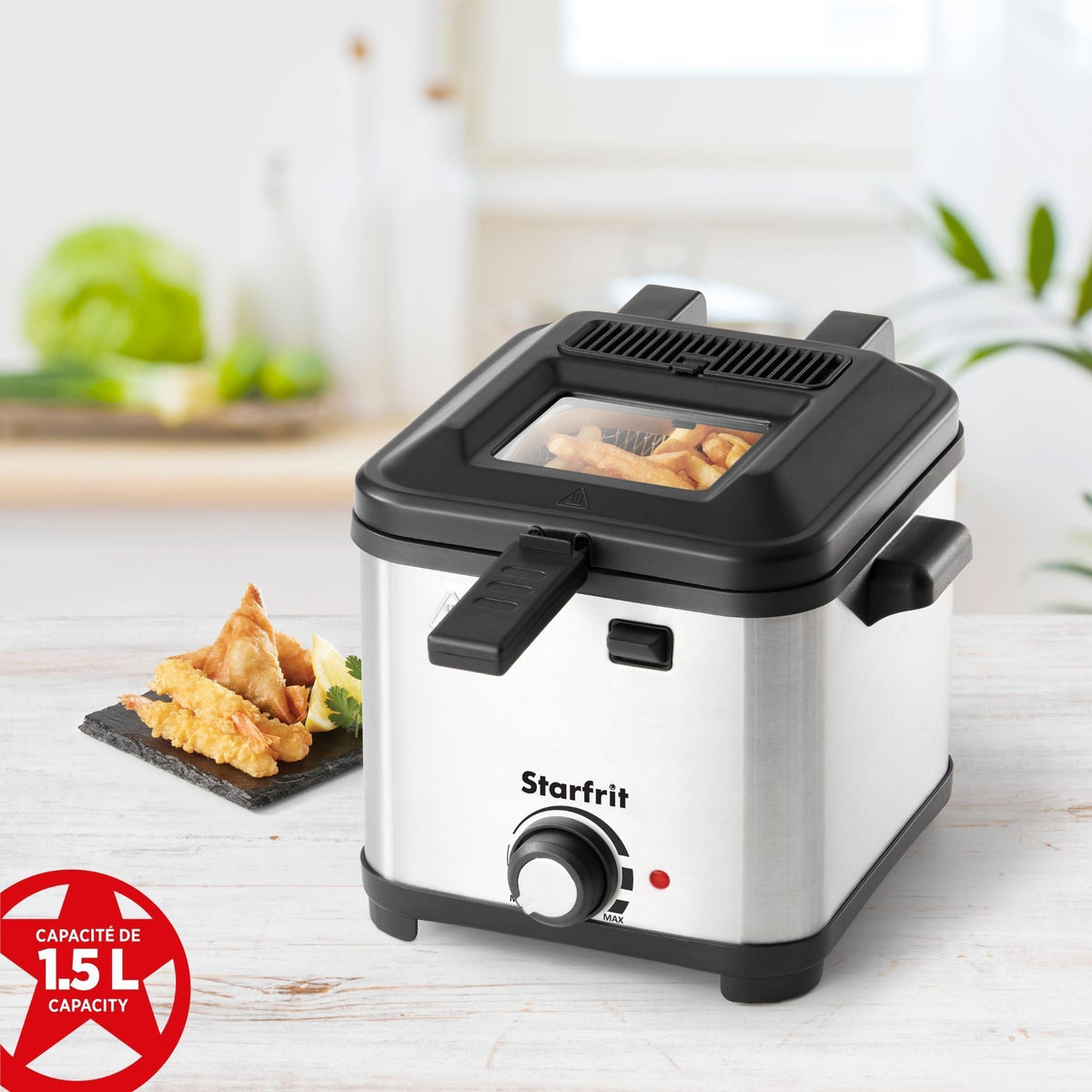 Deep Fryer with Variable Temperature Control, 1.5-L
