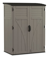Outdoor Vertical Storage Shed, Stoney Grey, 404-Gal