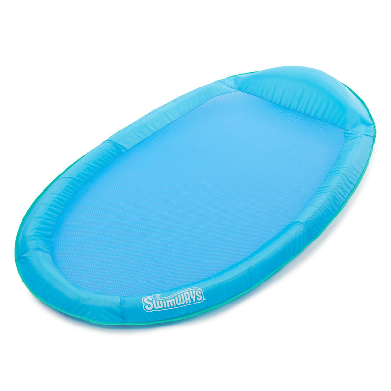 Inflatable Spring Float Pool Lounger, 66 x 40-in, Blue V8471