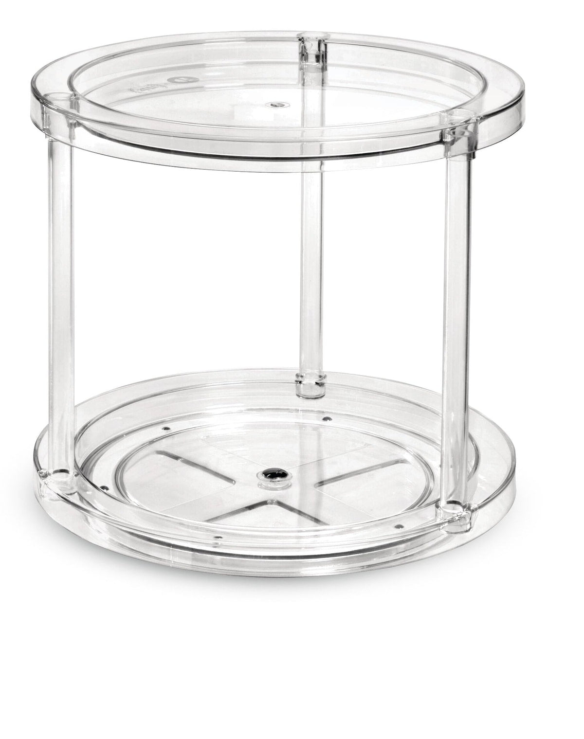 Clear 2-Tier Rotating Turntable Organizer
