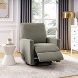 True Innovations Paxley II Grey Fabric Swivel Glider Recliner