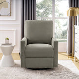 True Innovations Paxley II Grey Fabric Swivel Glider Recliner