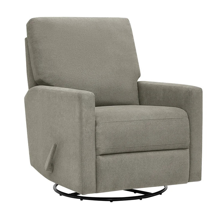True Innovations Paxley II Grey Fabric Swivel Glider Recliner R8095