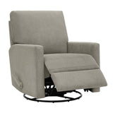 True Innovations Paxley II Grey Fabric Swivel Glider Recliner