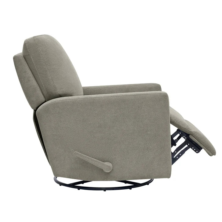 True Innovations Paxley II Grey Fabric Swivel Glider Recliner