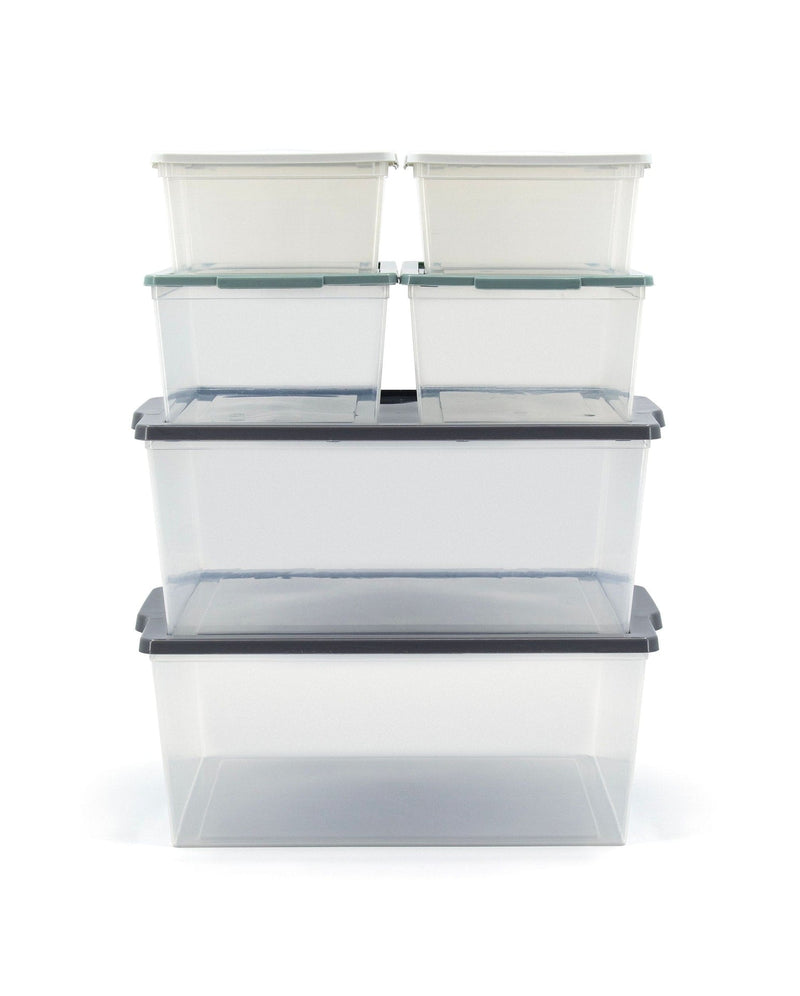Modbox Modular Storage Bin with Lid, 8-pk G2883