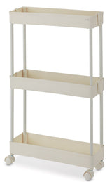 3-Tier Slim Storage Cart, Lockable Wheels