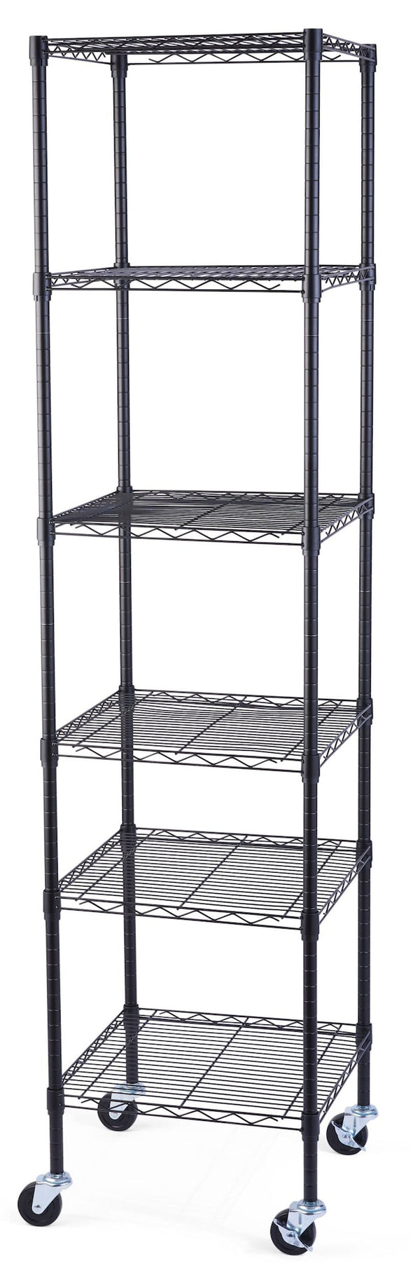 6-Tier Slim Small Space Storage Rack with Adjustable Shelves, No Tool Assembly U5199