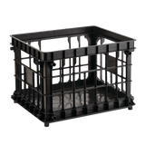 Prima Stackable Milk Crate Storage Basket, 30.7-L, Black