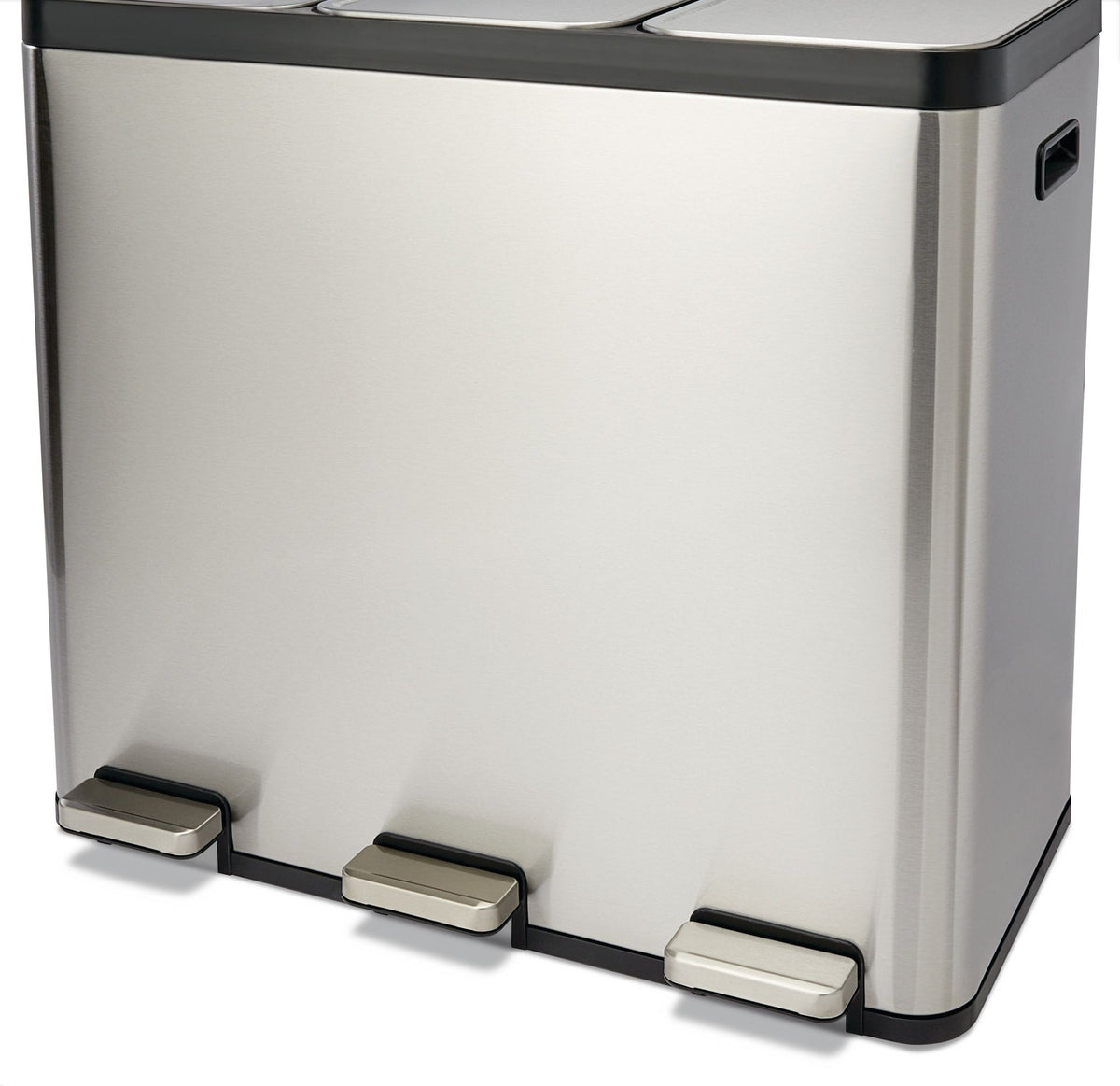 Tri-Sorter Stainless Steel Garbage Can, 3 x 20-L