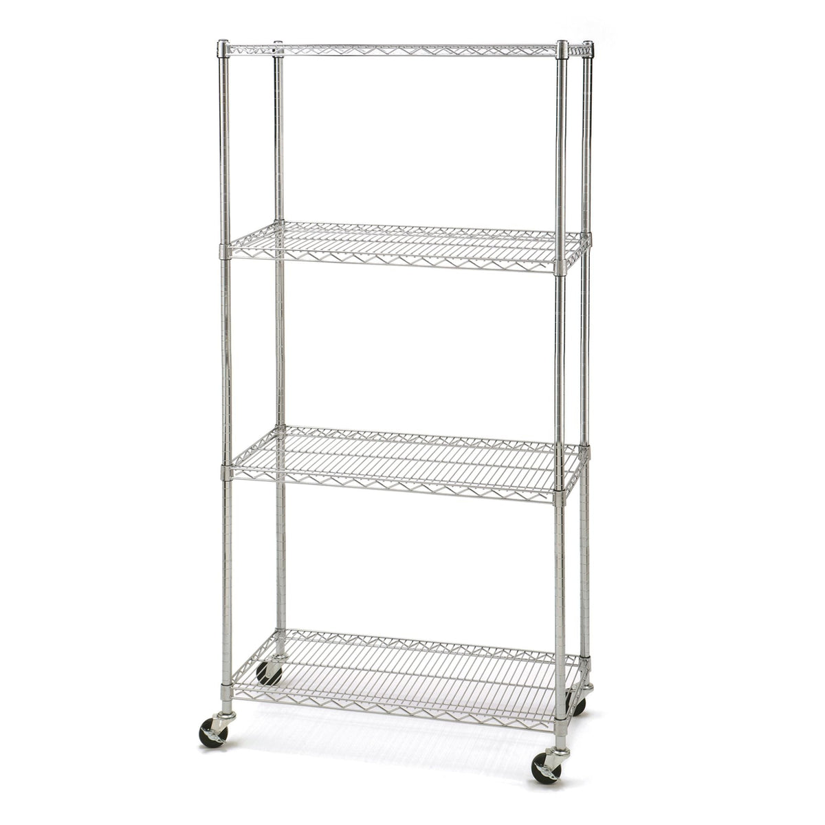 4-Tier NSF Shelving, 36-in x 18-in x 72-in, Chrome
