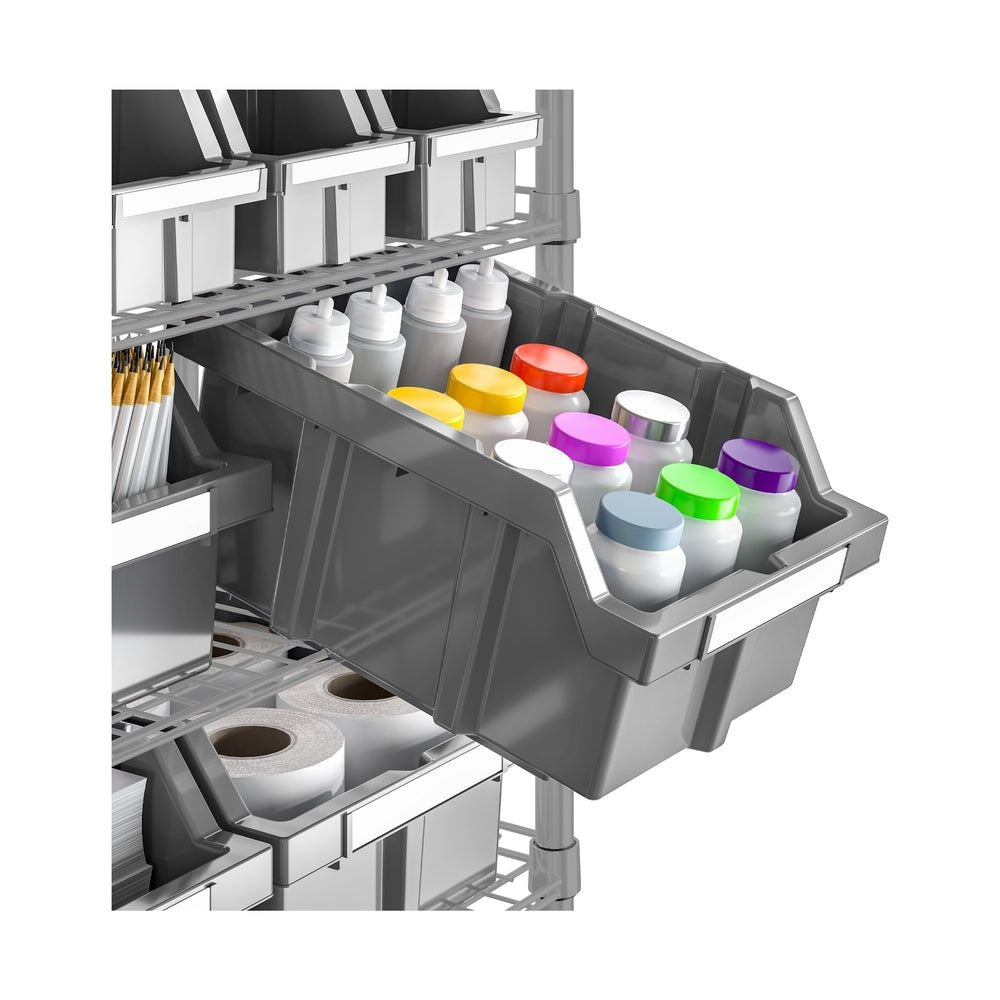 7-Tier NSF 16-Bin Rack Shelving, 36-in x 14-in x 56-in