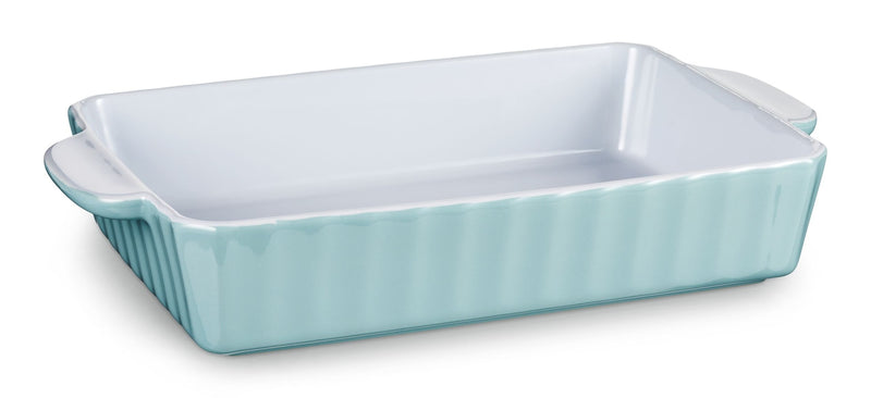 Large Rectangular Ceramic Baking Dish, Blue W9948