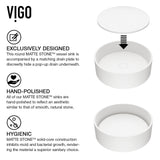 Anvil Round White Composite Bathroom Sink/Basin Set with Gotham Faucet and Pop-Up Drain