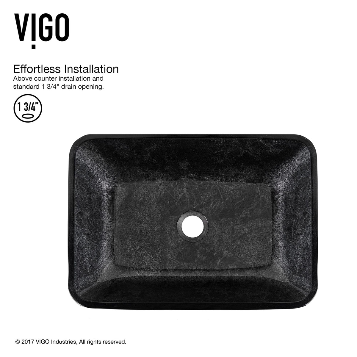 Glass Grey Onyx Bathroom Sink/Basin Set with Niko Faucet and Rectangular Vessel