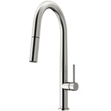 Greenwich Single Handle Pull Down Sprayer Kitchen Faucet with Deck Plate, Stainless Steel