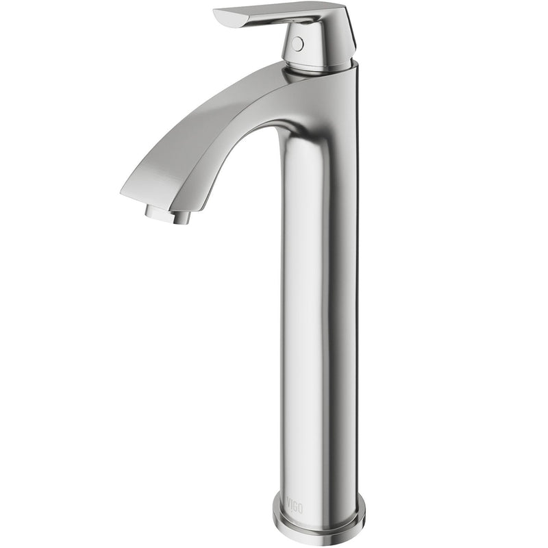 Linus Single Handle Vessel Sink Bathroom Faucet, Brushed Nickel C9471