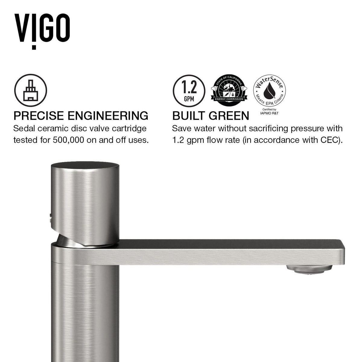 Lorca Grey Bathroom Sink/Basin Set with Gotham Faucet and Rectangular Vessel