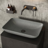 Lorca Gothic 22x15-in Deep Grey Bathroom Sink/Basin with Rectangular Vessel