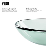 Round Glass Vessel Bathroom Sink/Basin with Repellent Seal Coating, Crystalline