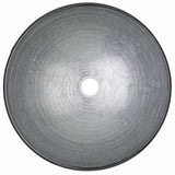 Simply Glass Round Vessel Bathroom Sink/Basin with Deep Bowl, Gray