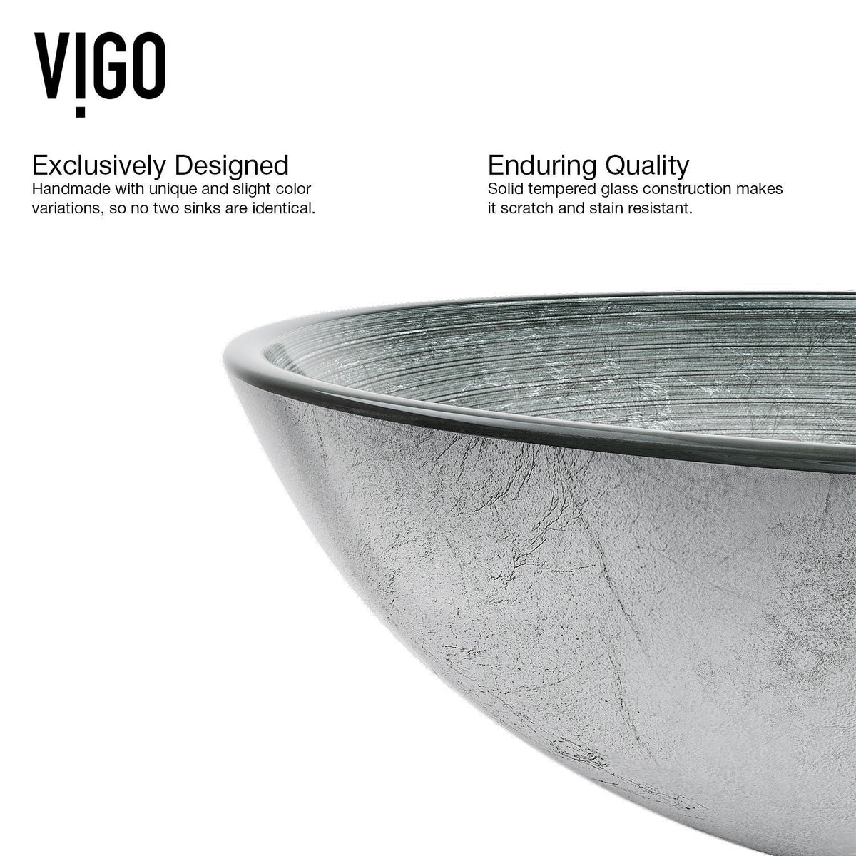 Simply Glass Round Vessel Bathroom Sink/Basin with Deep Bowl, Gray
