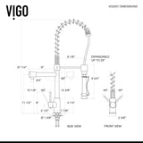 Zurich Single Handle Pull Down Spray Kitchen Faucet, Stainless Steel