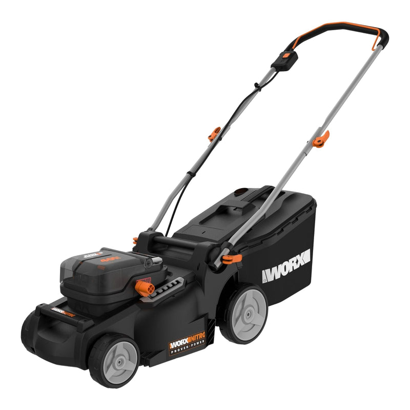 WG737 Nitro 40V PowerShare 2-in-1 Brushless Cordless Push Poly Mower, 16-in with (2) PowerShare Pro 4.0Ah Batteries P168