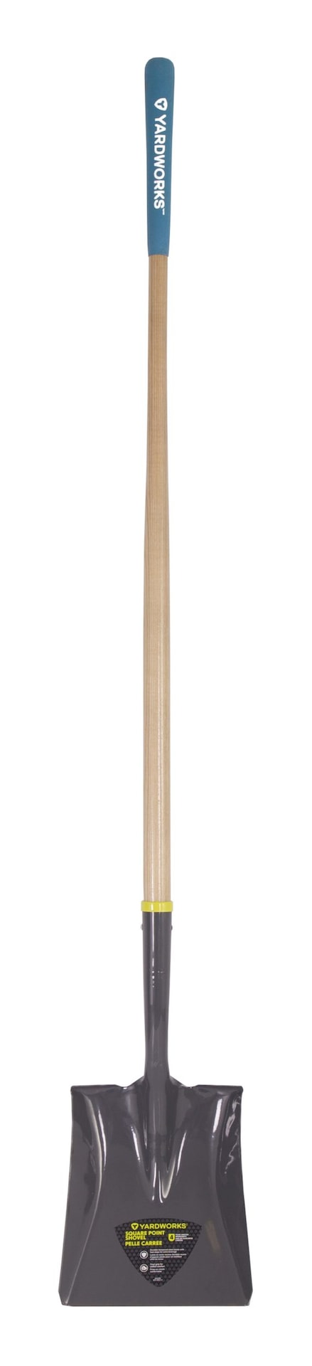 Steel Square-Point Long-Handle Spade Shovel, 60-in Wooden Shaft