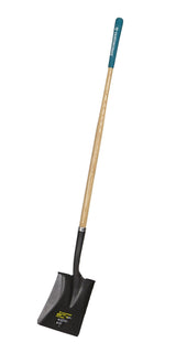 Steel Square-Point Long-Handle Spade Shovel, 60-in Wooden Shaft