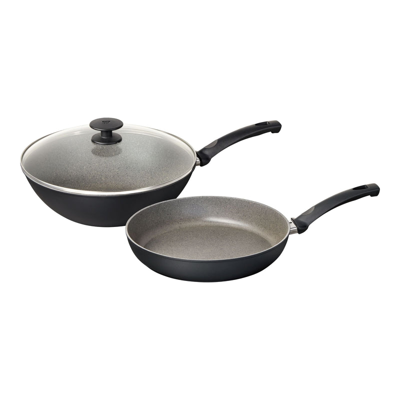 3-Piece Frying Set with 28-cm Frypan and 30-cm Wok O3771