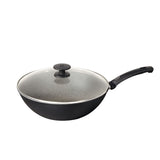 3-Piece Frying Set with 28-cm Frypan and 30-cm Wok